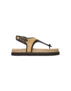 Castañer Espadrile dama 025719-100 - Sintetic - Negru/Bej