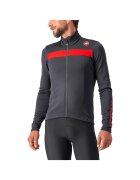CASTELLI Bluza ciclism barbati Puro 3 Antracit/Rosu - Multicolor