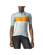 CASTELLI Tricou ciclism dama Aero Pro Bleu/Portocaliu - Bleumarin