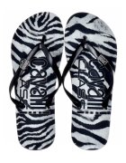 Cavalli Slapi dama - alb/negru -