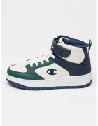 Champion Pantofi sport din piele ecologica cu logo - Alb/Verde/Bleumarin