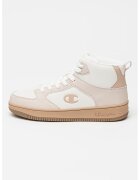 Champion Pantofi sport mid-high din piele ecologica cu design colorblock Locker - Alb/Roz deschis