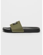 Champion Papuci cu aplicatie cu logo frontal Lato - Negru/Verde feriga