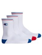 Champion Set de sosete lungi unisex - 3 perechi - Alb
