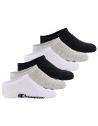 Champion Set de sosete pana la glezna - 6 perechi - Negru - Gri - Alb -