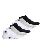 Champion Set de sosete pana la glezna unisex cu logo - 6 perechi - Alb/Negru/Gri
