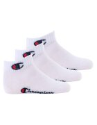 Champion Set de sosete scurte cu logo - 3 perechi - Alb