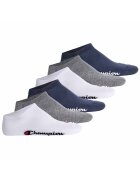 Champion Set de sosete unisex pana la glezna - 6 perechi - Gri - Alb - Bej