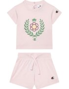 Champion Set tricou si pantaloni scurti fete 405117 - Bumbac - Roz - Roz