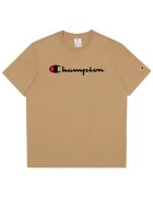 Champion Tricou barbatesc bej - bumbac - croiala regulata - logo pe piept