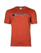 Champion Tricou cu decolteu la baza gatului si logo brodat - Rosu