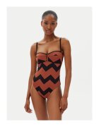 Chantelle Costum de baie dama C17RUK A04 - Poliamida/Elastan - Maro/Negru - Negru/Maro