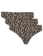 Chantelle Set de chiloti cu animal print - fara cusaturi -3 perechi - Negru/Bej