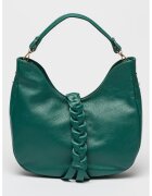 Chiara Canotti Geanta de piele cu aspect texturat - Verde aquamarin