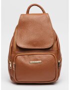 Chiara Canotti Rucsac din piele cu aspect granulat - Caramel