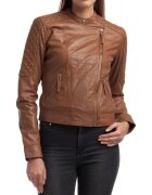 Chyston Jacheta dama piele naturala - maro -