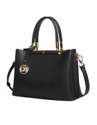 Ciel Geanta tote de piele cu bareta detasabila Olive - Negru