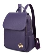 Ciel Rucsac de piele cu logo metalic Mars - Violet prafuit