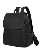 Ciel Rucsac din piele cu buzunare multiple Cael - Negru stins