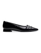 Clarks Balerini de piele lacuita Sensa - Negru