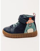 Clarks Botine cu piele intoarsa si sireturi elastice Cove - Bleumarin