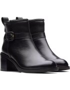 Clarks Botine cu toc dama - casual - piele naturala - negru