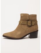 Clarks Botine de piele intoarsa cu varf ascutit Morzine - Maro taupe