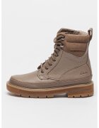 Clarks Ghete de piele cu insertii de piele intoarsa Prague - Maro taupe
