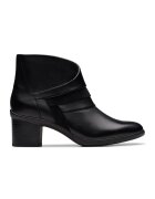 Clarks Ghete de piele cu toc masiv Shaya-Sky - Negru