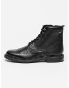 Clarks Ghete din piele cu model brogue Newford - Negru