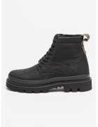 Clarks Ghete din piele nabuc Badell - Negru