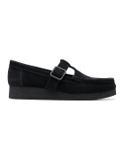Clarks Mocasini de piele intoarsa - Negru