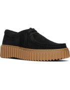 Clarks Mocasini de piele intoarsa Torhill - Negru