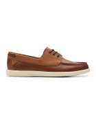 Clarks Mocasini de piele nabuc Bratton - Maro