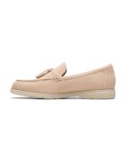 Clarks Mocasini din piele intoarsa Narini Edge - Bej
