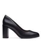 Clarks Pantofi de piele cu toc masiv Freva - Negru