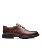 Clarks Pantofi derby de piele Batcombe - Maro cognac