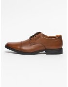 Clarks Pantofi derby de piele Tilden Cap - Maro