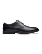 Clarks Pantofi derby din piele cu varf rotund Atticus - Negru stins