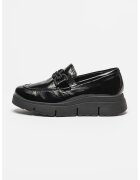 Clarks Pantofi loafer de piele cu aplicatie contrastanta - Negru stins