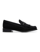 Clarks Pantofi loafer de piele intorsa cu franjuri Hana - Negru