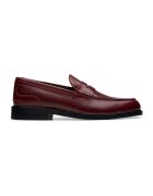Clarks Pantofi loafer din piele Craft James - Rosu inchis