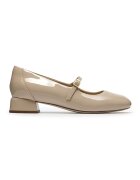 Clarks Pantofi Mary Jane de piele cu toc discret Daiss - Bej deschis