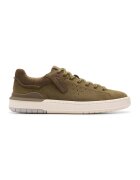 Clarks Pantofi sport de piele Court Life - Verde masliniu