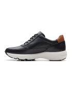 Clarks Pantofi sport de piele cu fermoar lateral - Negru/Alb murdar