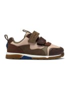 Clarks Pantofi sport de piele cu insertii de piele intoarsa Steggy2track - Maro inchis/Roz prafuit/Maro pamantiu