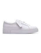 Clarks Pantofi sport de piele intoarsa cu model uni - Alb optic