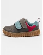 Clarks Pantofi sport din piele si piele intoarsa cu inchidere cu barete velcro Cove - Gri