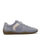 Clarks Pantofi sport slip-on din piele intoarsa Meridor - Albastru prafuit/Alb murdar
