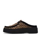 Clarks Saboti din piele intoarsa si piele cu logo - Maro inchis/Negru/Maro